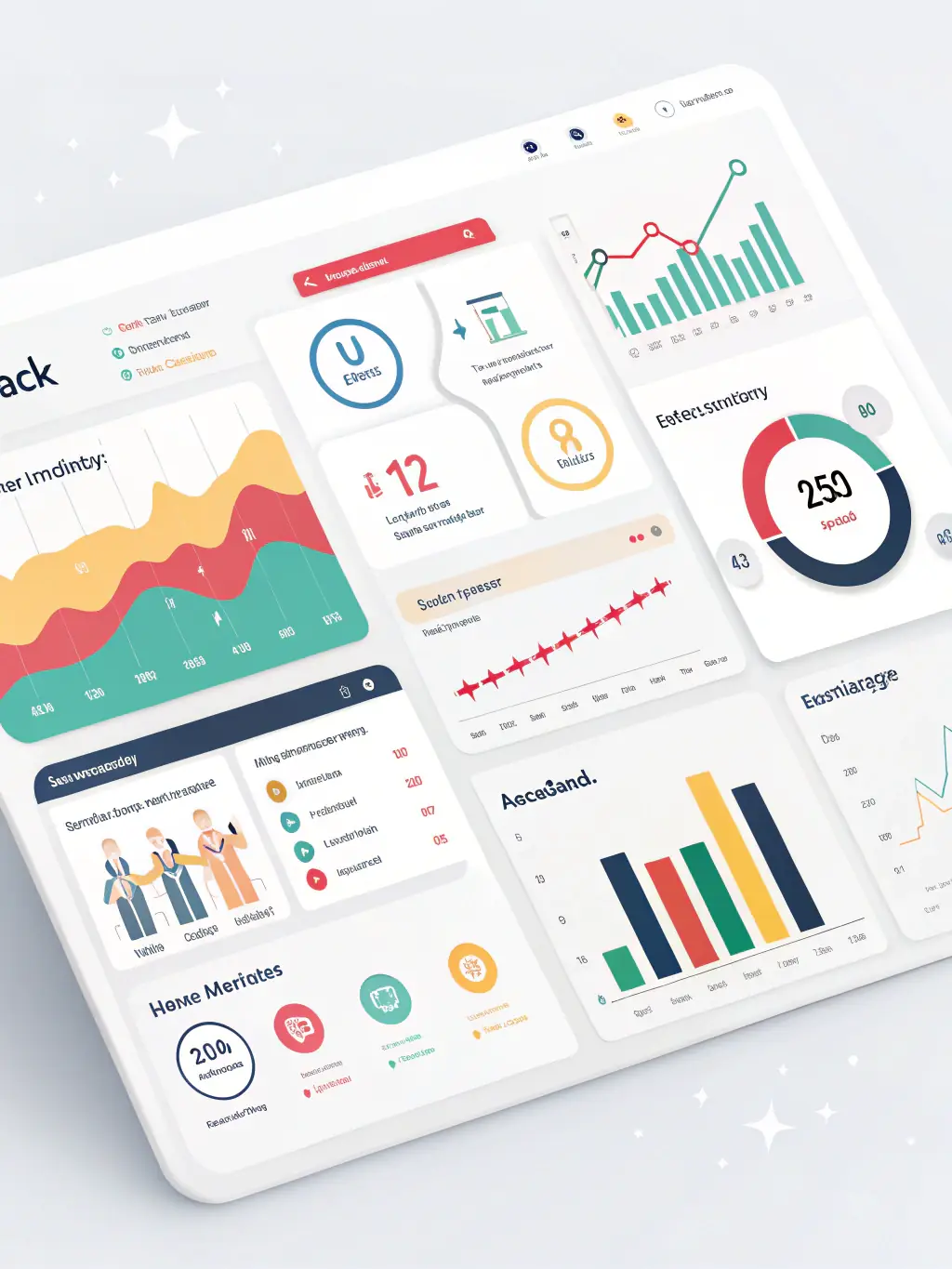 A dashboard displaying feedback metrics and user sentiment analysis, illustrating the data analysis stage on Test4uCameroon.